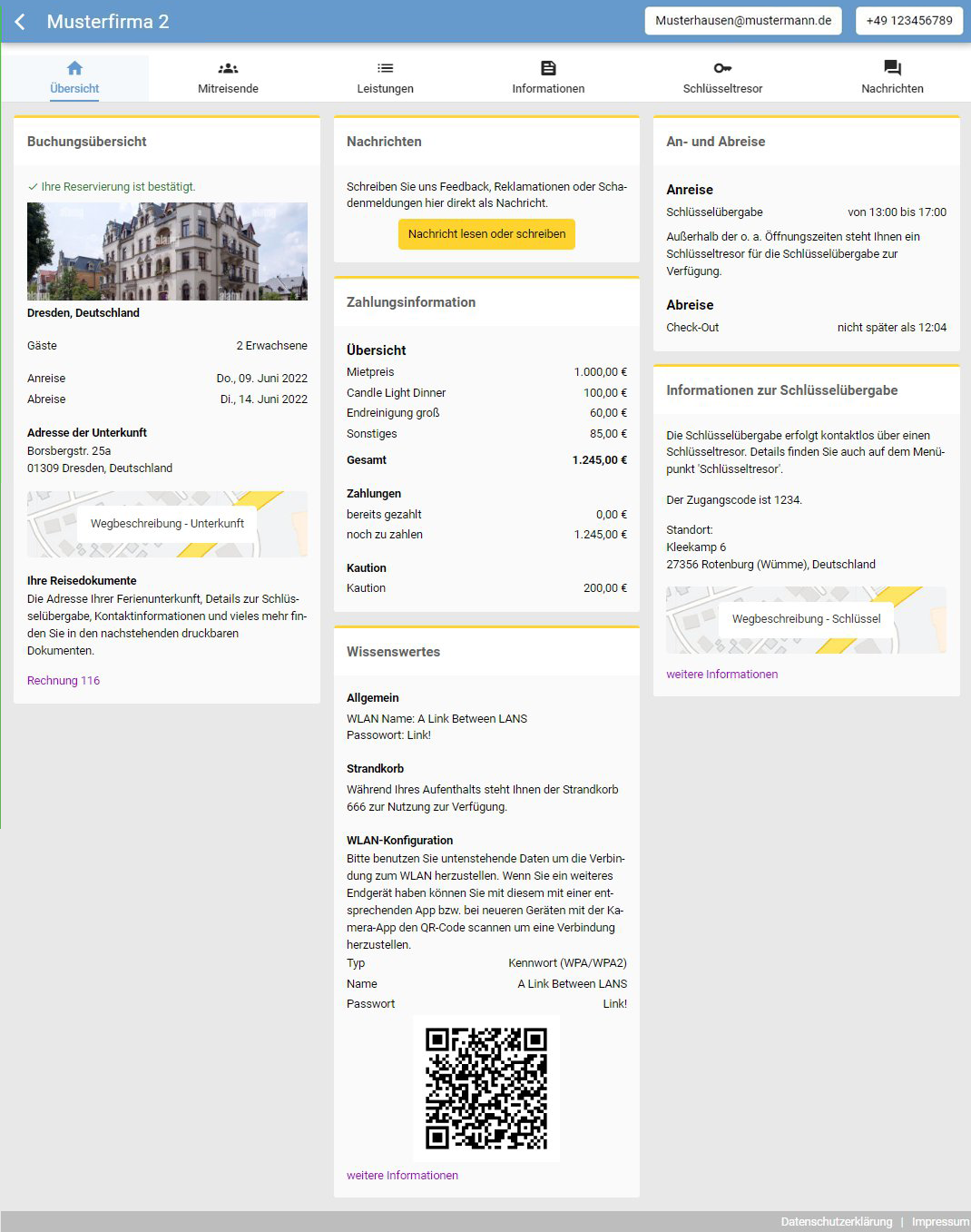 Digitale Gaestemappe Uebersicht